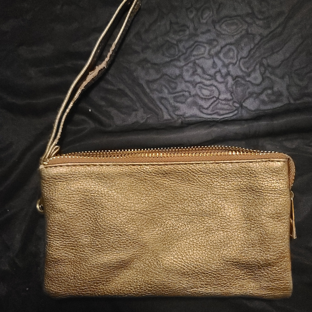 Copper metallic wristlet